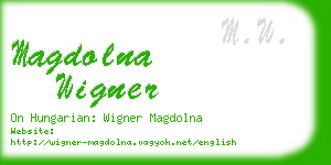 magdolna wigner business card